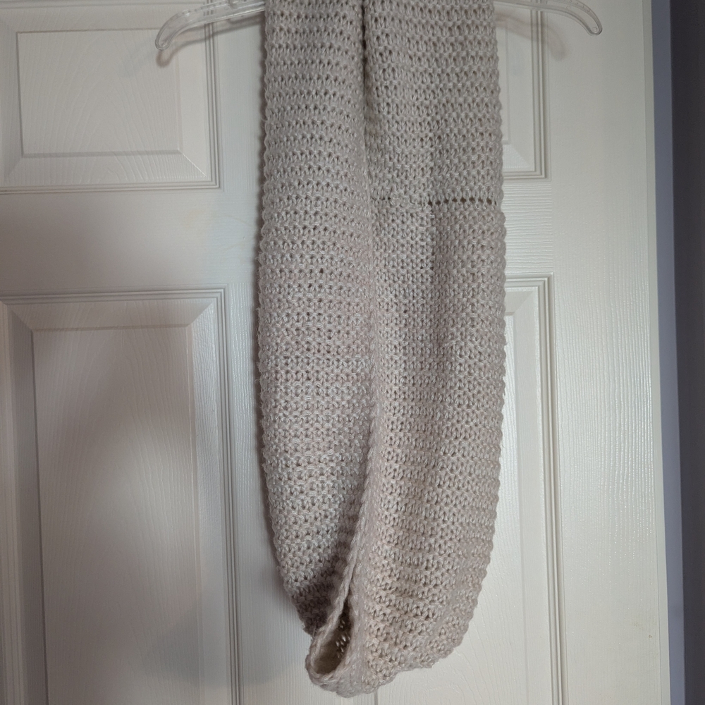 Cream Knit Circle Infinity Scarf - Picture 2 of 3